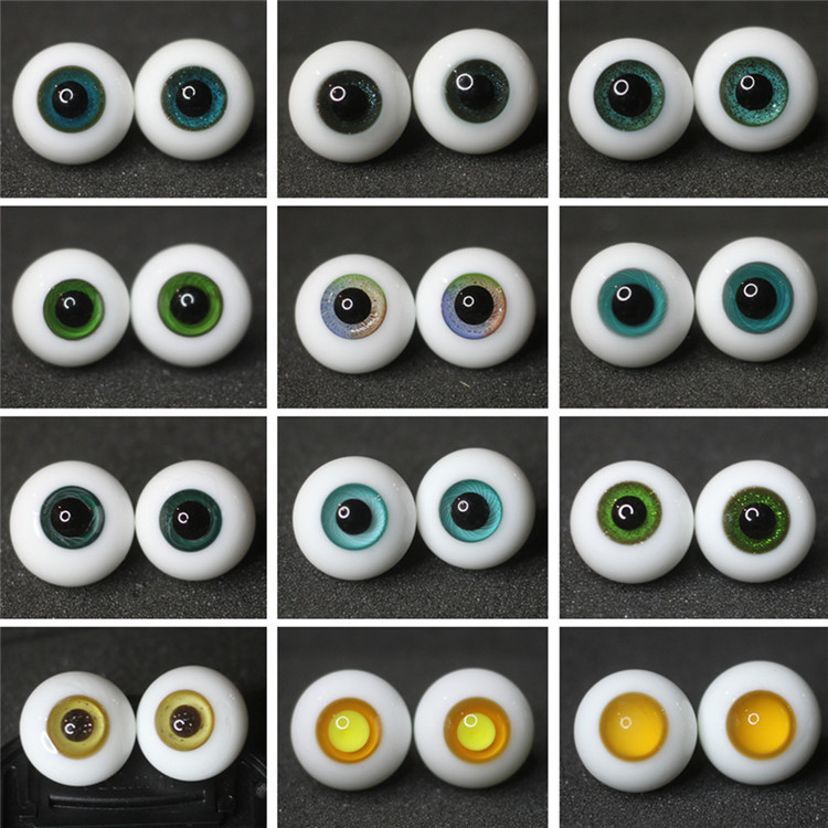BJD娃娃眼睛1/3分翠绿色橘黄色眼