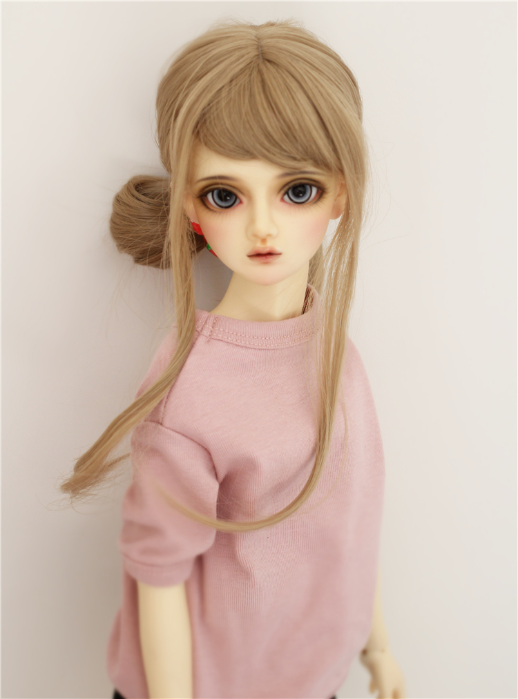 假发亚麻色淑女关节玩偶bjd娃娃