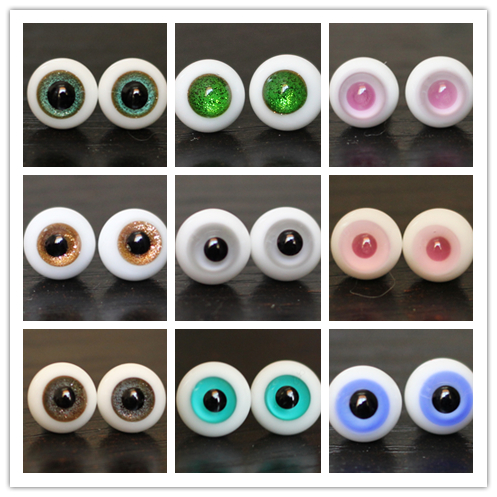 BJD娃娃8mm眼睛1/8分12分美洁猪蓝色红色绿色橙黄眼珠B品眼球合集