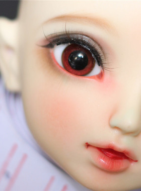 BJD娃娃眼睛暗红色1/3分4分金沙红色玻璃眼珠1/6分娃SD娃娃仿真眼