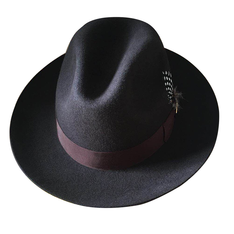 羊毛许文强户外休闲风大檐帽子