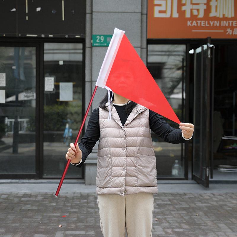 带队户外不锈钢旗杆1.6米伸缩旗杆 导游带团 带队 可定做导游旗