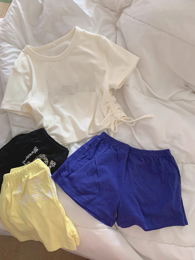 100%纯棉短裤多巴胺少女运动裤