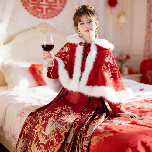 大码敬酒服胖mm订婚礼服斗篷披肩