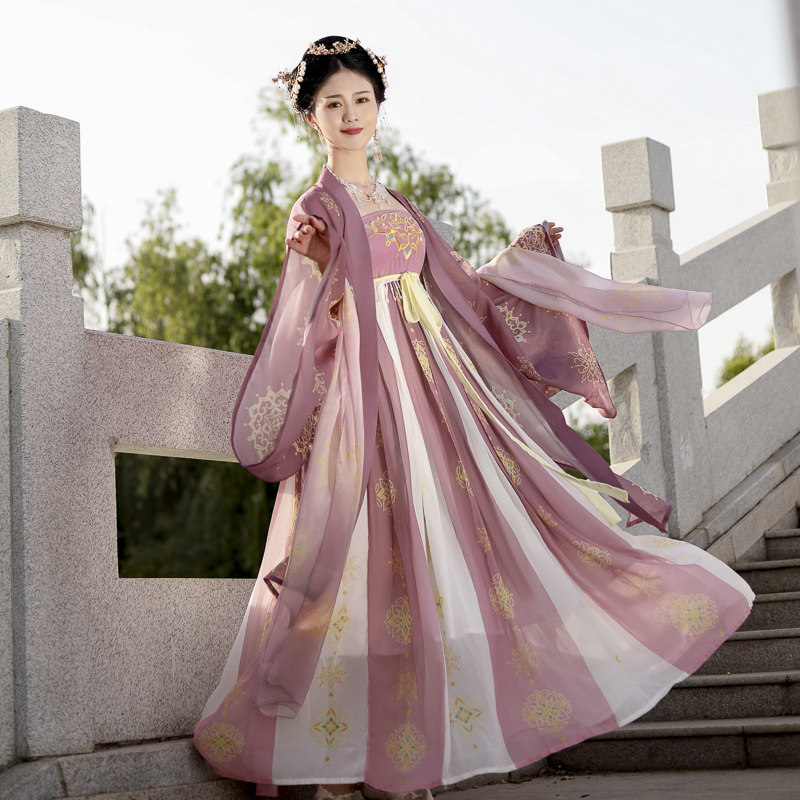胖妹妹显瘦诃子裙大袖衫大码汉服