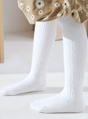 打底裤连袜裤大屁屁女宝宝白色灰色纯色紧身裤子长裤外出加厚加绒