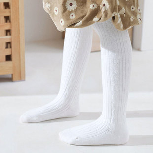 打底裤连袜裤大屁屁女宝宝白色灰色纯色紧身裤子长裤外出加厚加绒