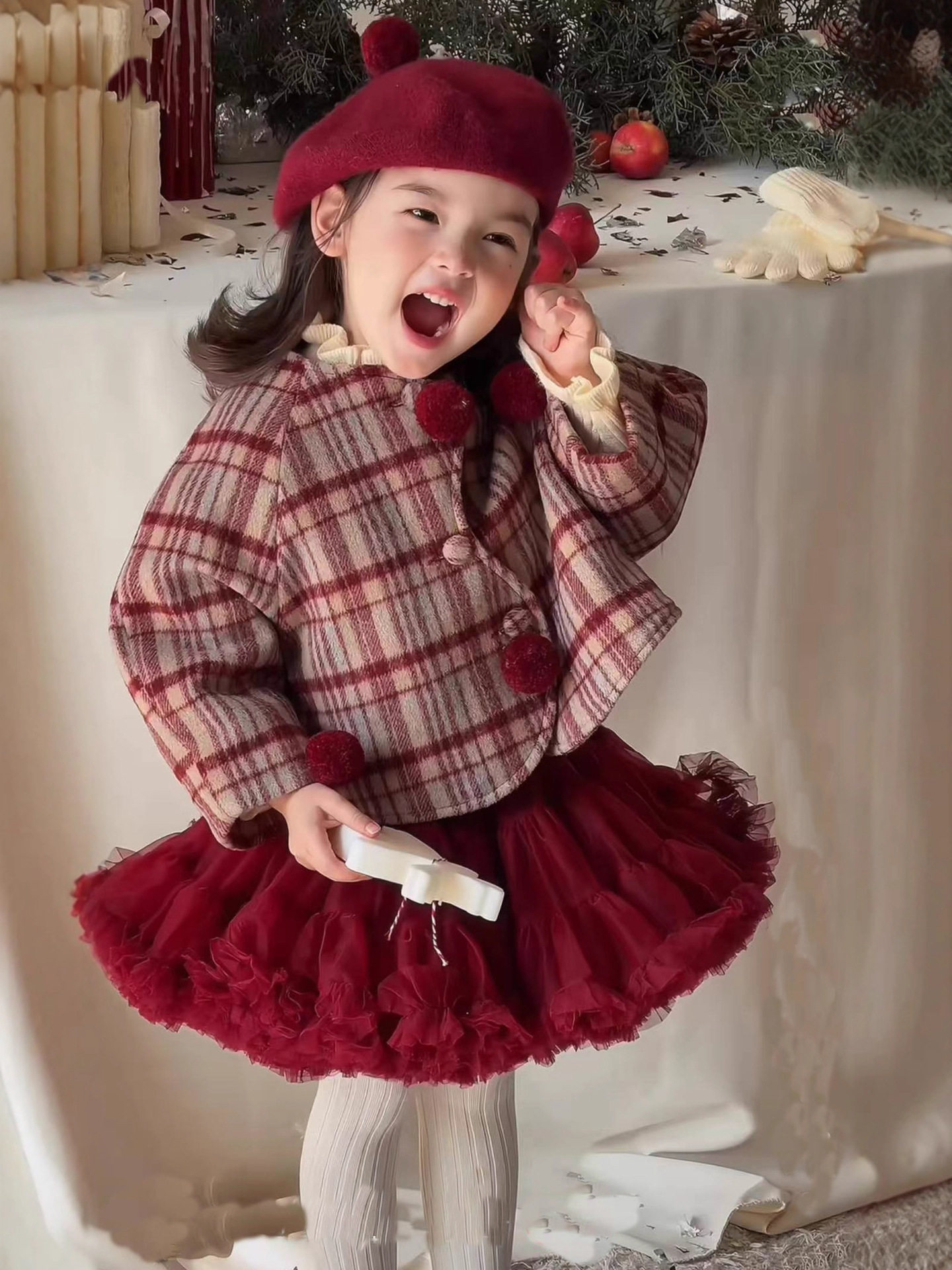 配tutu裙上装长袖秋冬季外套红色蓬蓬纱两件套女宝宝生日过年衣服,童装/婴儿装/亲子装,半身裙,淘宝优惠券,粉丝福利购,淘宝优惠卷