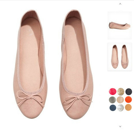 正品春夏新款圆头蝴蝶结平底鞋