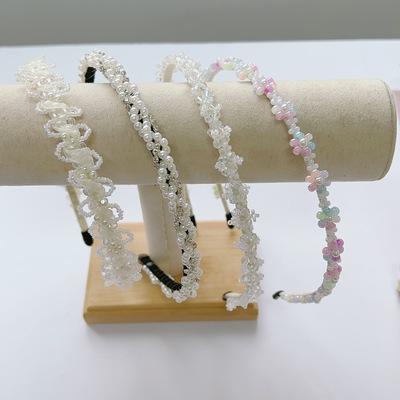 G5002串珠发箍珍珠蕾丝公主头饰简约公主裙