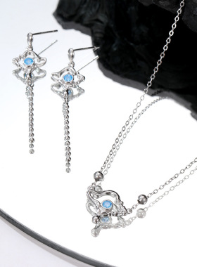 原创梦之泪项链女s925银时尚个性级感设计锆石锁骨链不规则吊坠