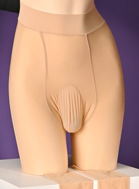 男士大码高腰薄款踩脚连裤袜