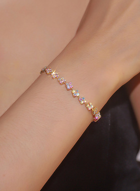 高级感超闪满钻手链百搭气质轻奢