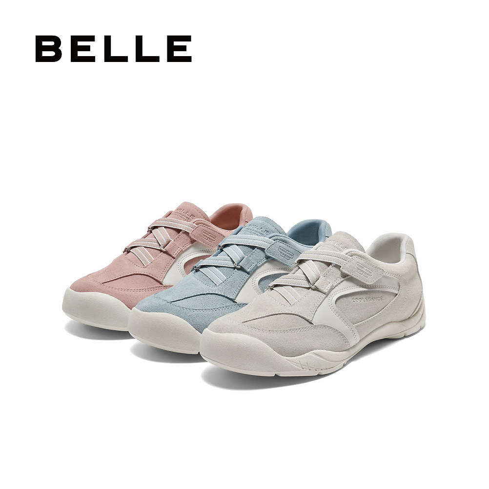 Belle/百丽复古板鞋魔术贴休闲鞋