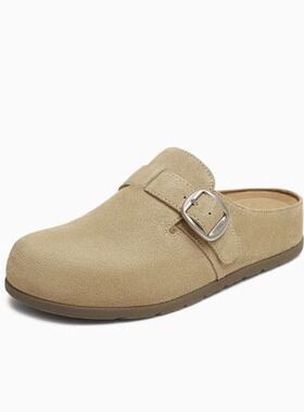 专柜正品天美意2025秋款女鞋厚底勃肯包头半拖鞋休闲凉拖CDB30CH5