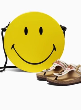 专柜正品百丽2025夏女鞋SMILEY联名落日岛屿勃肯夹脚拖鞋BFAE6BT5