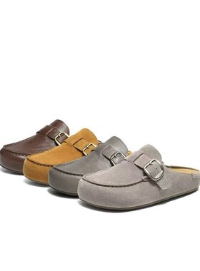 专柜正品百丽吐司鞋半包勃肯鞋2026夏款舒适休闲外穿拖鞋F5W1DBH6