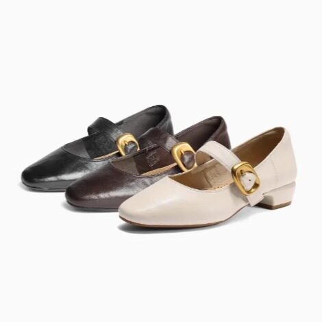 专柜正品森达2025秋款女鞋粗跟玛丽珍鞋气质羊皮浅口单鞋ZTH10CQ5