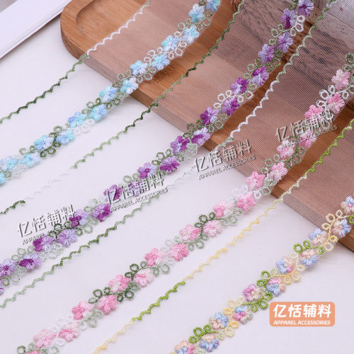 粉色马卡龙蕾丝网纱花边