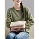 新款 2026春季 套头毛衣女不易起球 全棉卷边小圆领内搭针织衫 谷家