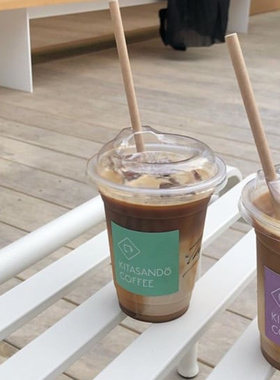 INS风 2025新款纯色牛皮纸一次性纸吸管加厚冷热通用咖啡吸管