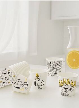 韩风INS花生小狗卡通可爱一次性小容量纸杯