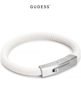 GUDESS男女款PU皮革精钢扣头潮流个性百搭男士手链送礼情侣款手绳