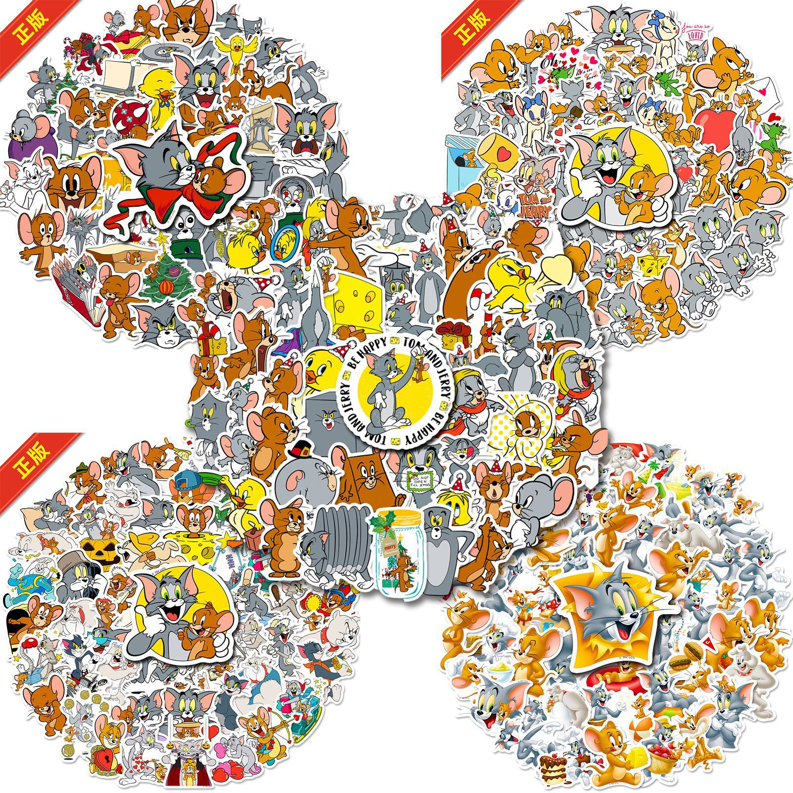 50张动漫猫和老鼠卡通贴纸