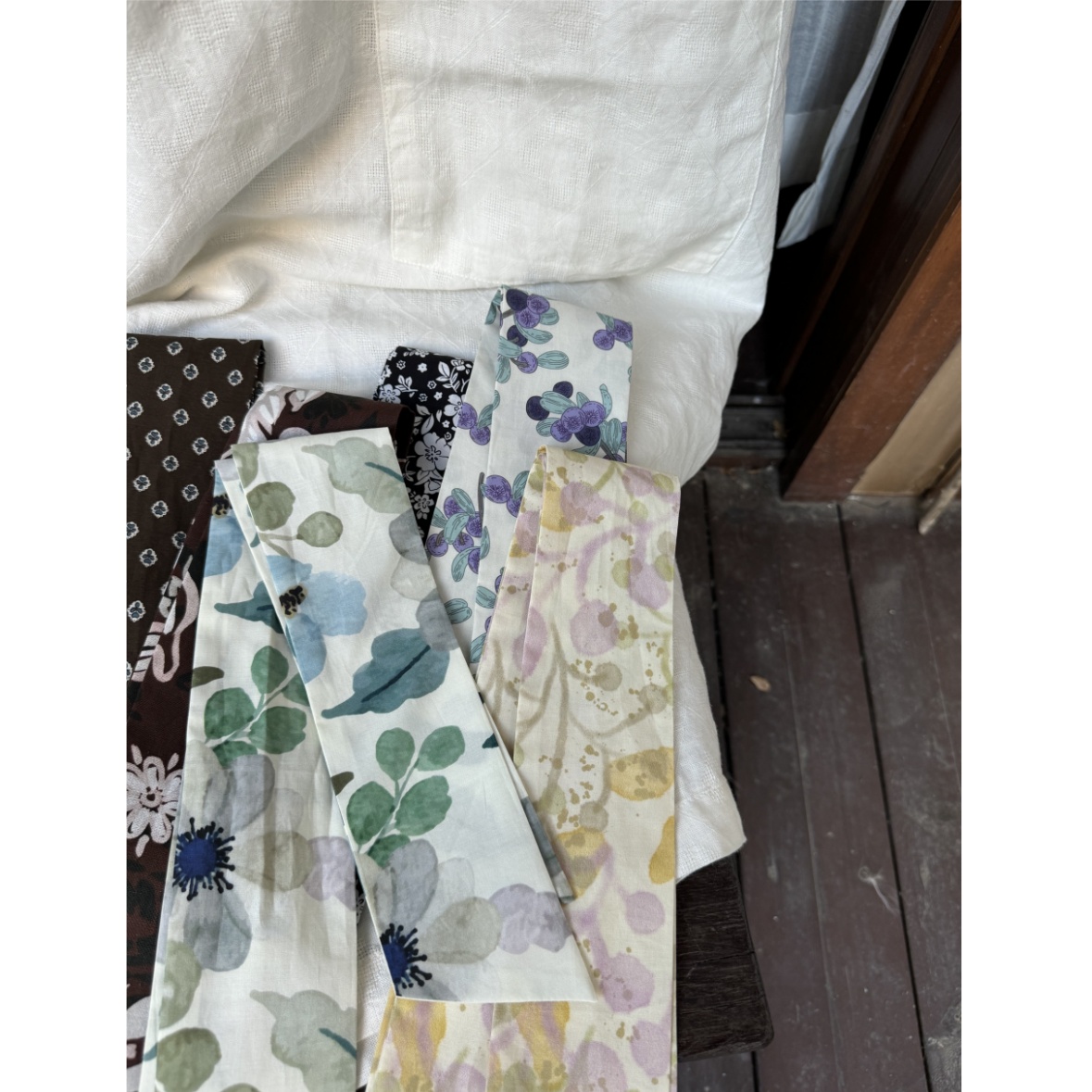 OneBlueNook 丨心爱小物 复古老花 丝巾 小领巾方巾 #7