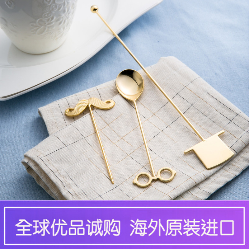 日本进口Elfin创意可爱咖啡搅拌勺 下午茶奶茶不锈钢长咖啡搅拌棒|msdalam kategori pinggan mangkuk, kopi, perkakas sokongan - dari Buy2taobao.com untuk memberikan perkhidmatan ejen Taobao profesional membeli