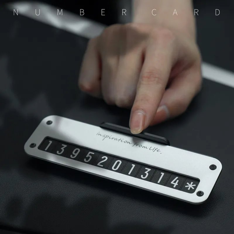 小卡挪车牌金属材质可隐藏