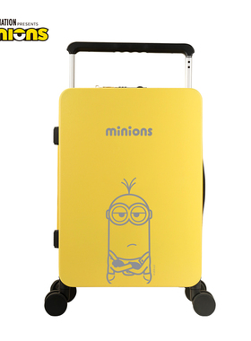 小黄人行李箱拉杆箱女20寸登机箱轻便旅行箱静音密码箱子minions