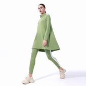 HEART IDEA原创设计时尚 休闲宽松高领针织连衣裙2023秋冬小众裙子