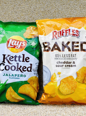 大包波浪薯片土豆片看电影休闲零食膨化食品RUFFLES POTATO CHIPS