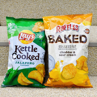 大包波浪薯片土豆片看电影休闲零食膨化食品RUFFLES POTATO CHIPS