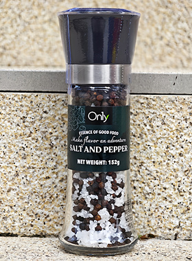 印度进口黑胡椒盐中西餐调味料粗细可调研磨瓶装SALT AND PEPPER