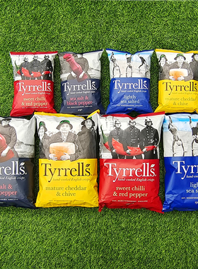 泰瑞香葱切达奶酪味薯片英国手制土豆片TYRRELLS ENGLISH CRISPS