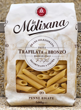 两头尖形意大利面无添加原味西餐意面家用意粉LA MOLISANA PENNE
