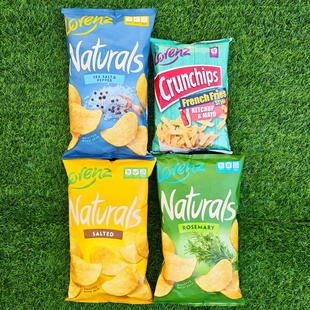 德国劳仑兹海盐胡椒薯片香脆土豆片休闲零食薯条LORENZ CRUNCHIPS