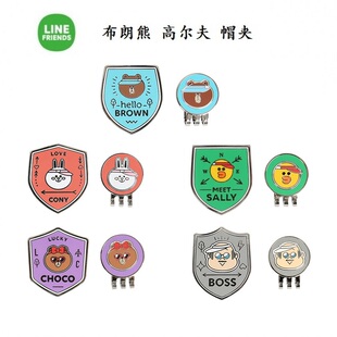 高尔夫帽夹马克牌布朗熊公仔球位标下场小用品GOLFMARKER韩国代购