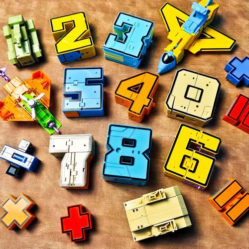 数字变形玩具合体机器人恐龙男孩金刚汽车百变字母儿童益智