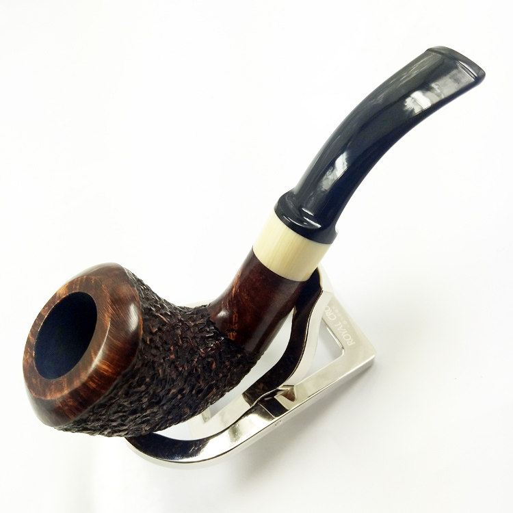 进口石楠木烟斗弯式手工烟枪老式烟丝斗旱烟袋杆实木烟斗送配件