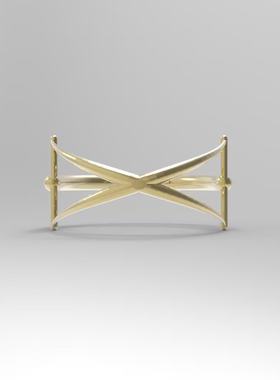 原创设计纯银戒指线条不规则几何拼接圆珠转动戒指女士小众设计