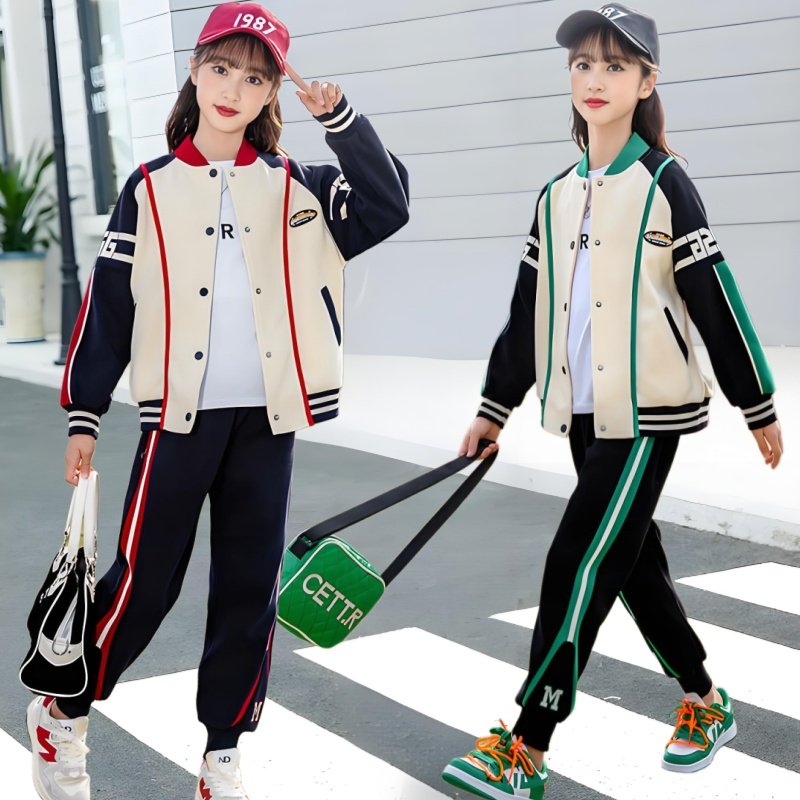 女童中大童套装加绒2026新款套装