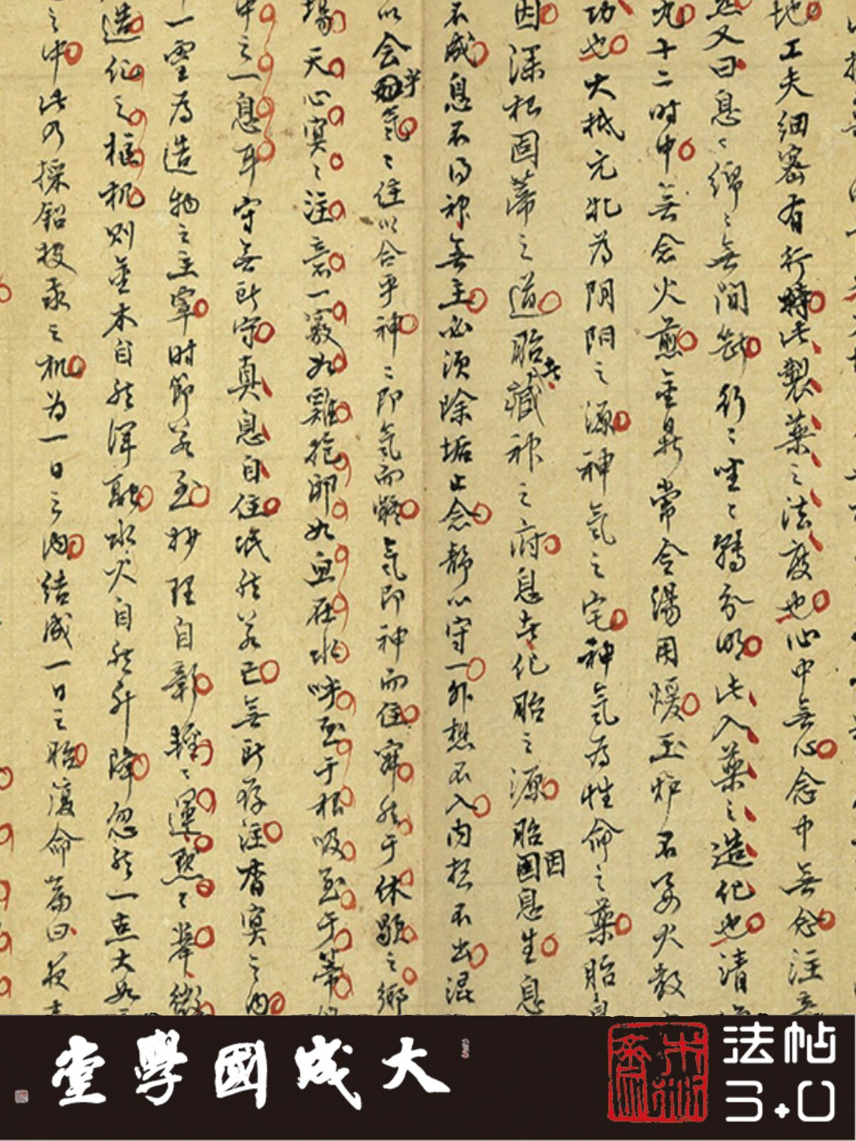 清傅山手抄元机口诀顾亭林朱点册 真正1:1超清复制行书字帖书法绢