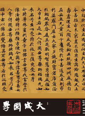 敦煌药师琉璃光如来本愿功德经 真正1:1复制小楷书法字帖绢卷2021