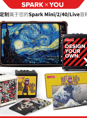 Spark mini 40 Live吉他音箱响彩绘涂鸦面板前网罩私人来图定制做