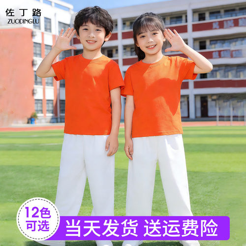 夏季儿童运动会演出服短袖+长裤