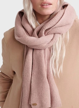 极度干燥英国潮牌superdry围巾纯棉防风男女中性情侣