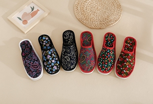 居家室内防滑布拖鞋男女(泡沫底包头) 家居春夏秋外穿拖鞋B